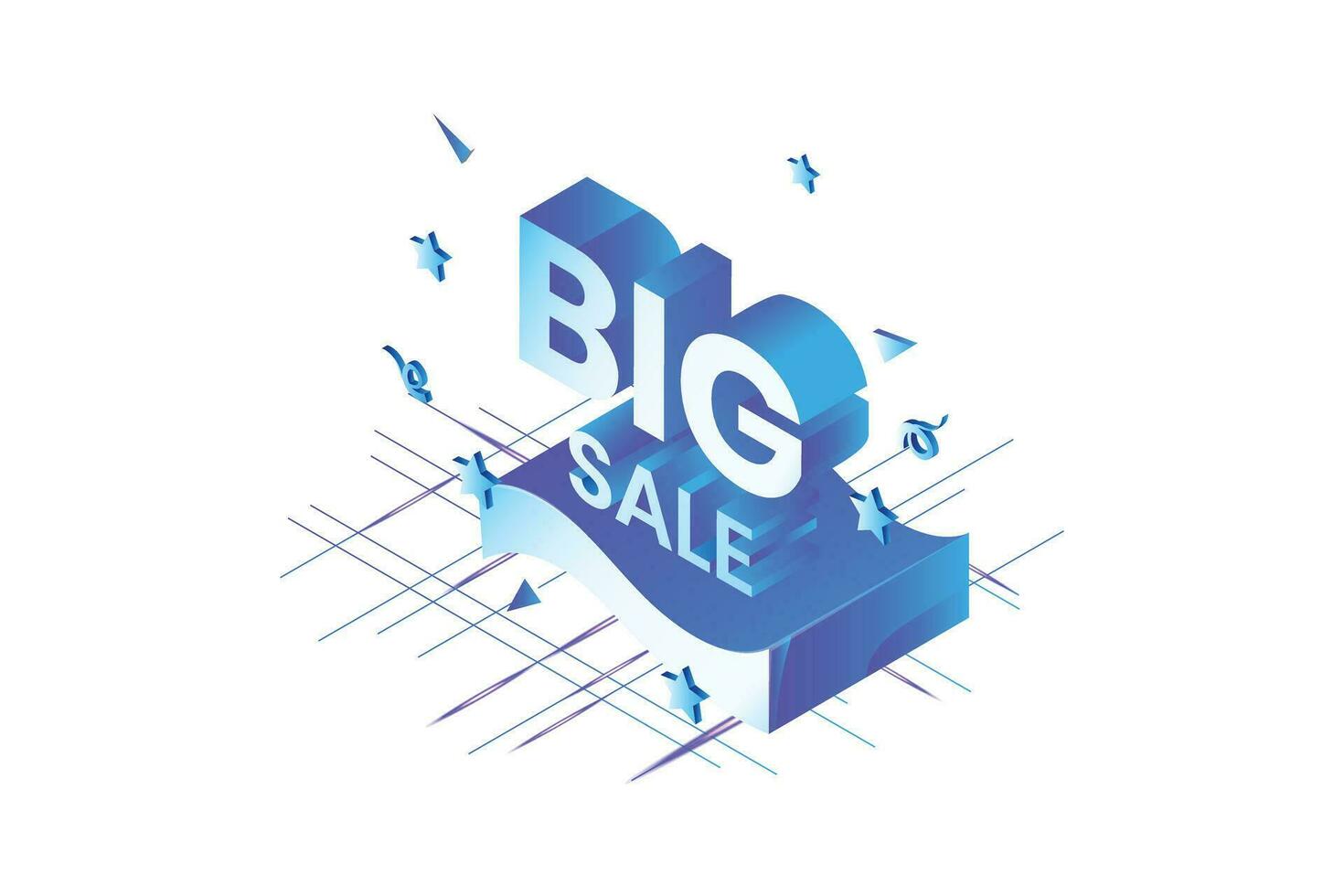 Shop Big Sale Isometric vector