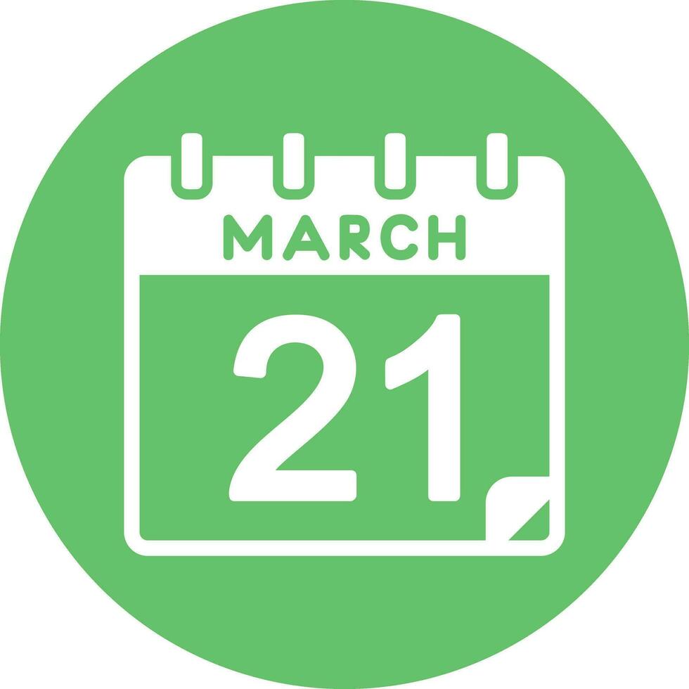 21 March Vector Icon