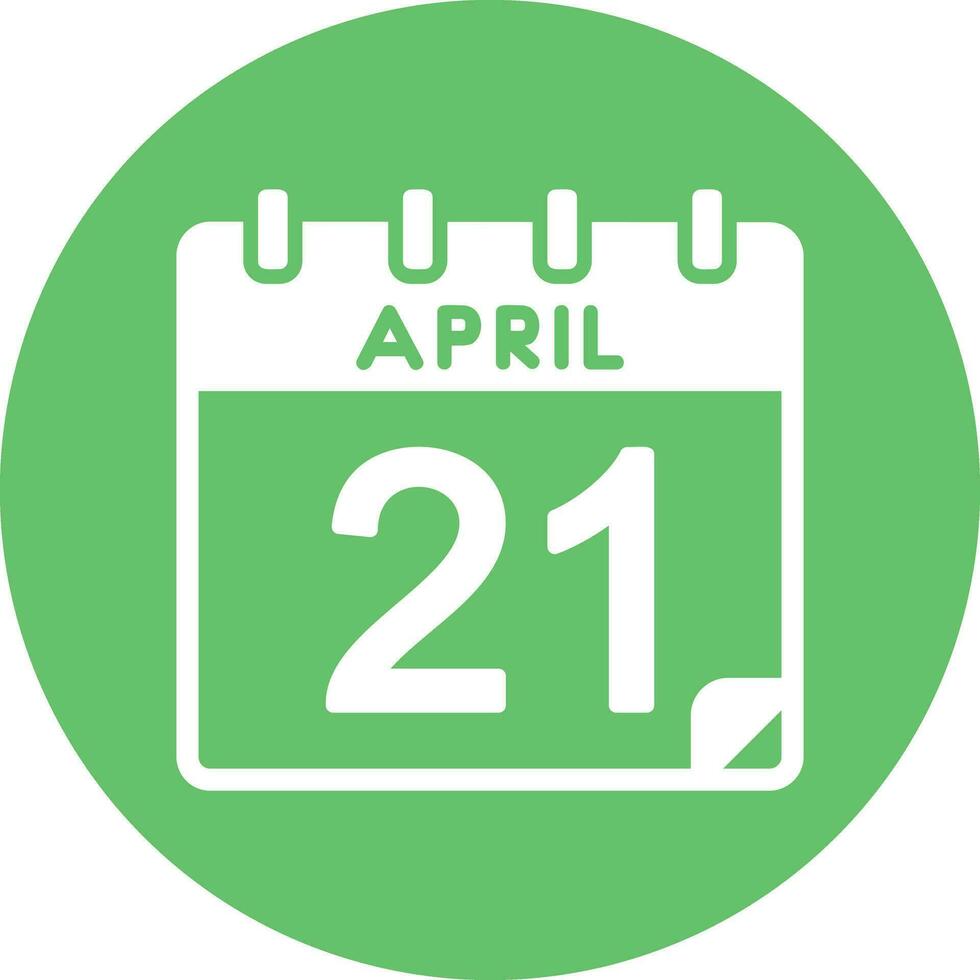 21 April Vector Icon