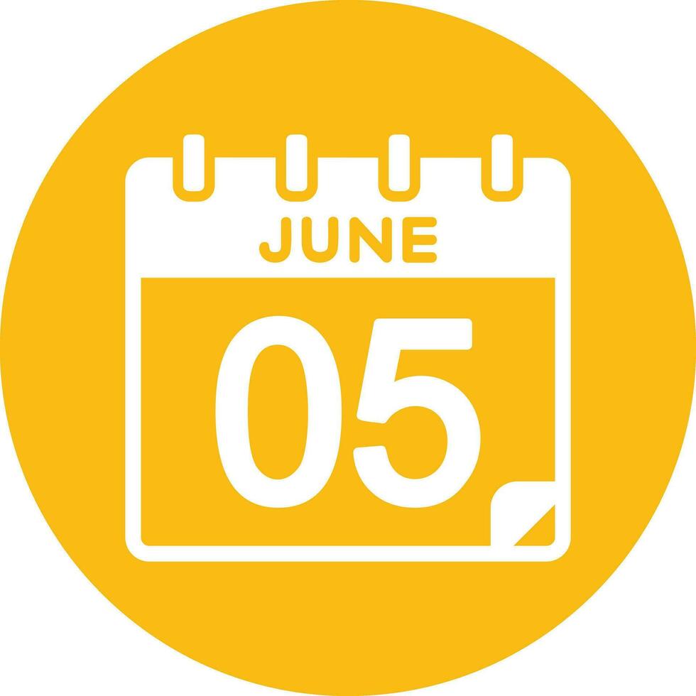 5 June Vector Icon