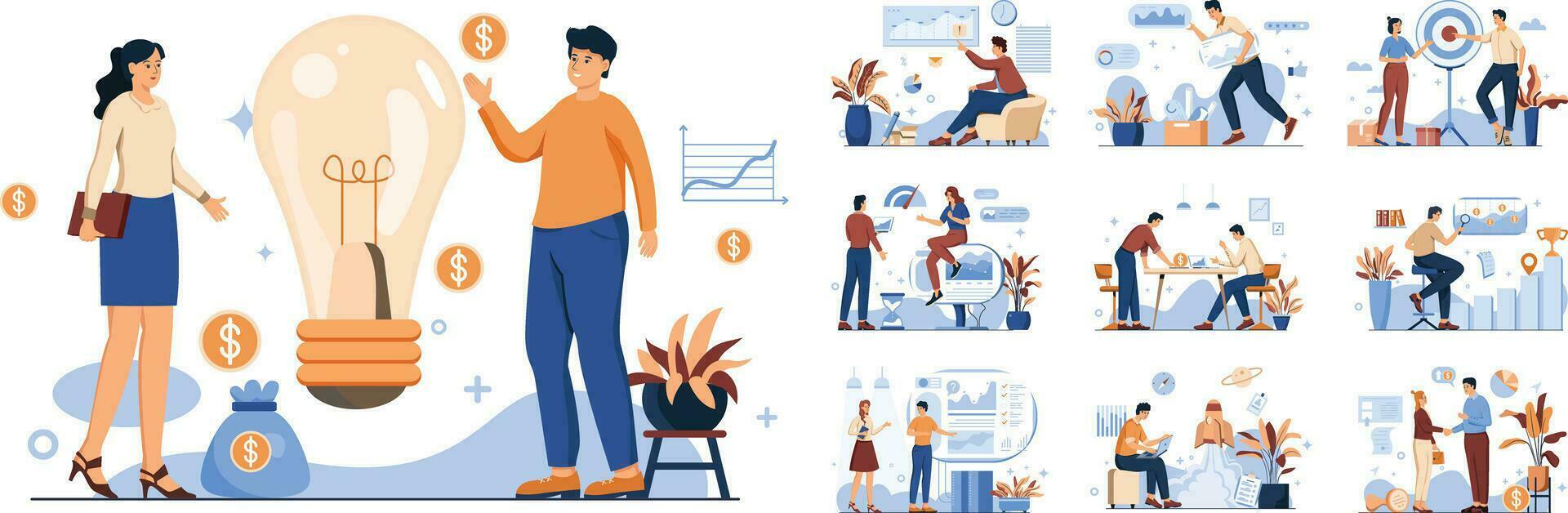 Business Marketing, Flat vector illustration