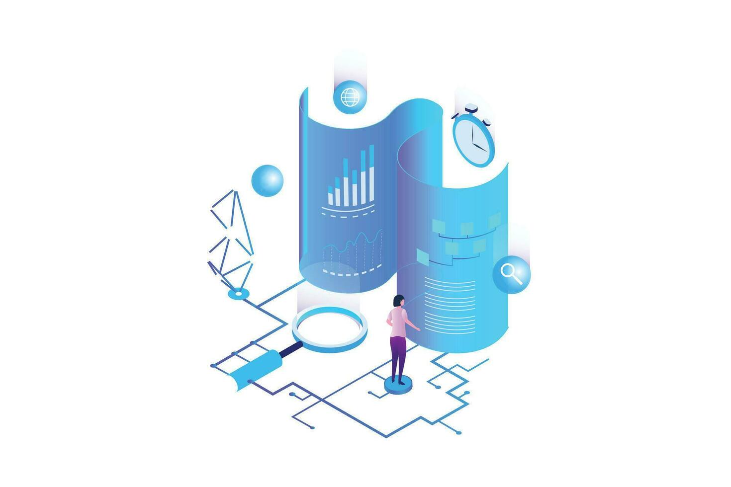 Data Analysis Isometric vector