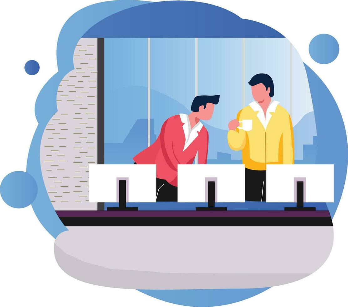 Discussion 2, Flat vector illustration