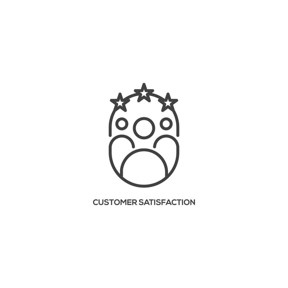 Customer Satisfaction icon, business concept. Modern sign, linear pictogram, outline symbol, simple thin line vector design element template