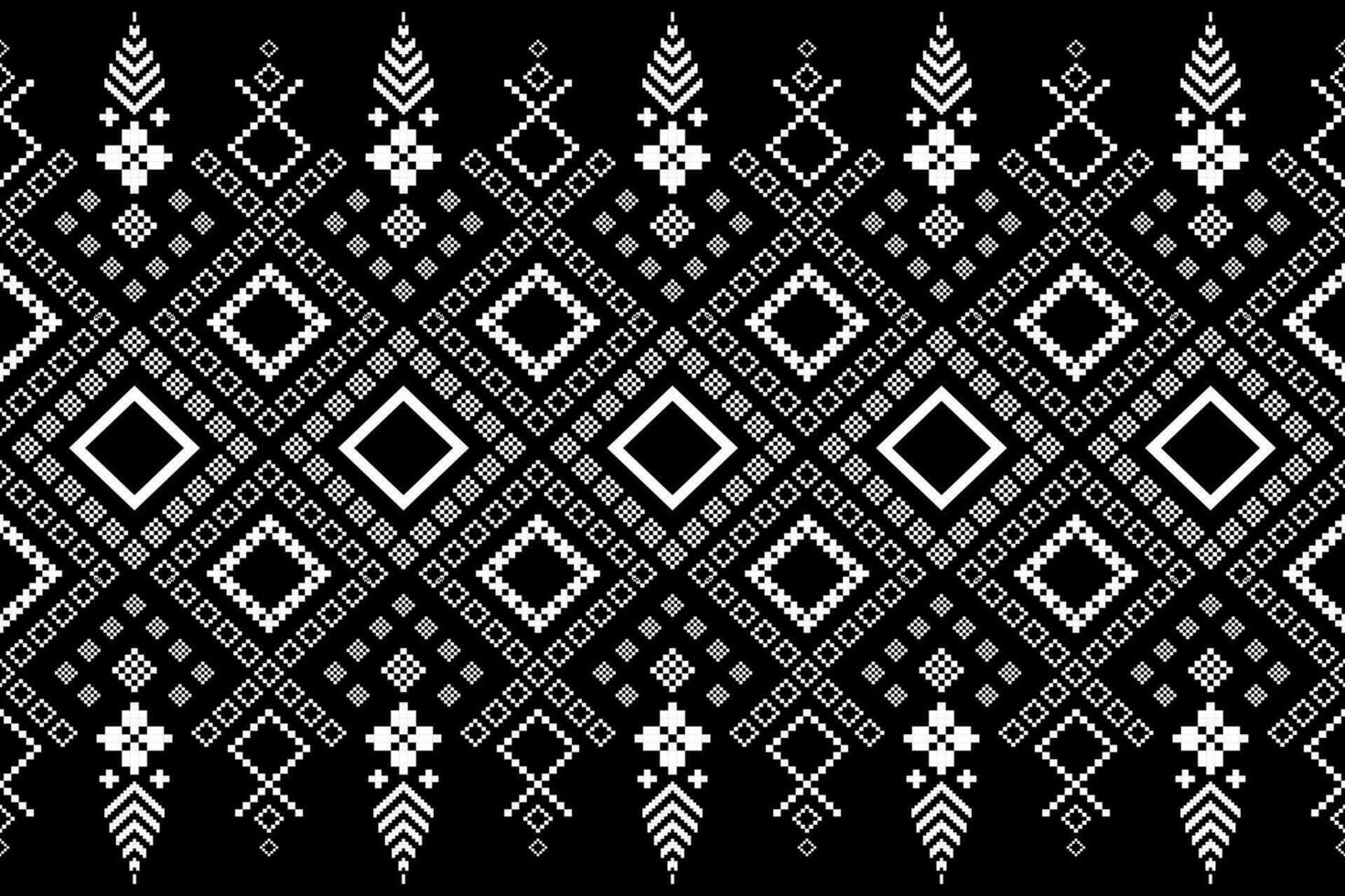 Nature vintages cross stitch traditional ethnic pattern paisley flower Ikat background abstract Aztec African Indonesian Indian seamless pattern for fabric print cloth dress carpet curtains and sarong vector