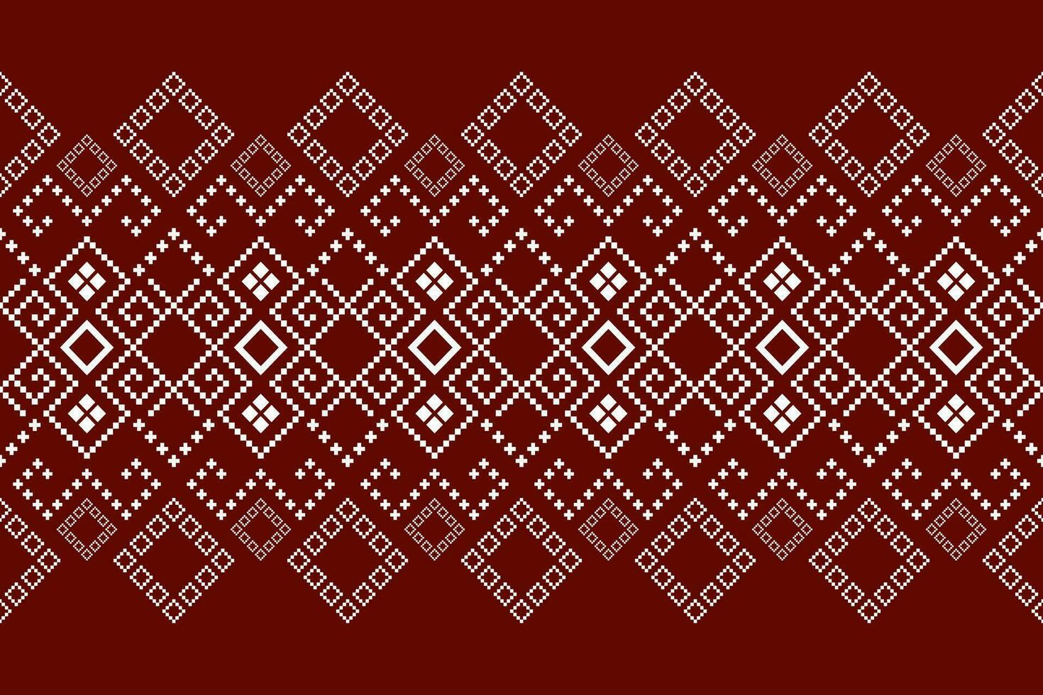 rojo cruzar puntada vistoso geométrico tradicional étnico modelo ikat sin costura modelo resumen diseño para tela impresión paño vestir alfombra cortinas y pareo de malasia azteca africano indio indonesio vector