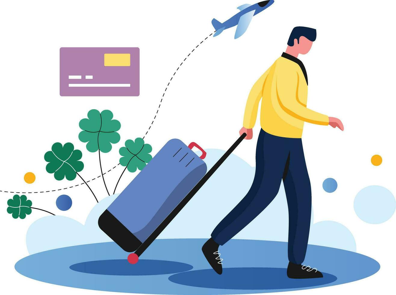 Business trips, Flat vector illustration