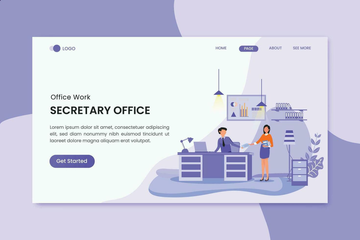 Secretary Office Business Worker vector