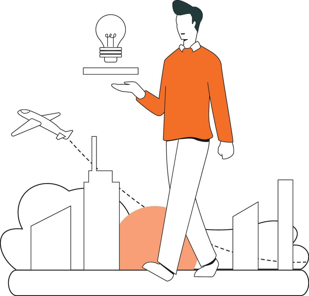 Breakthrough Idea, Flat vector illustrations