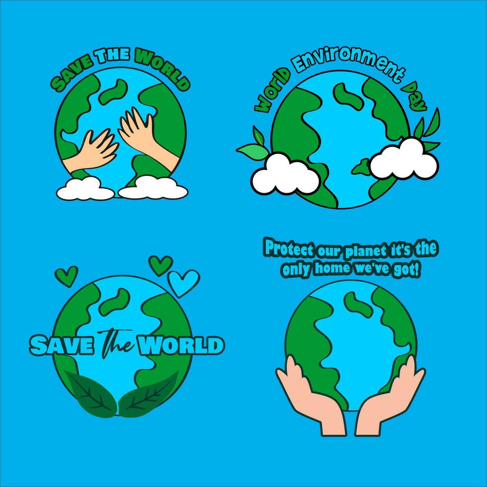 illustration of an earth globe to signify that we must love the earth and take care of it vector