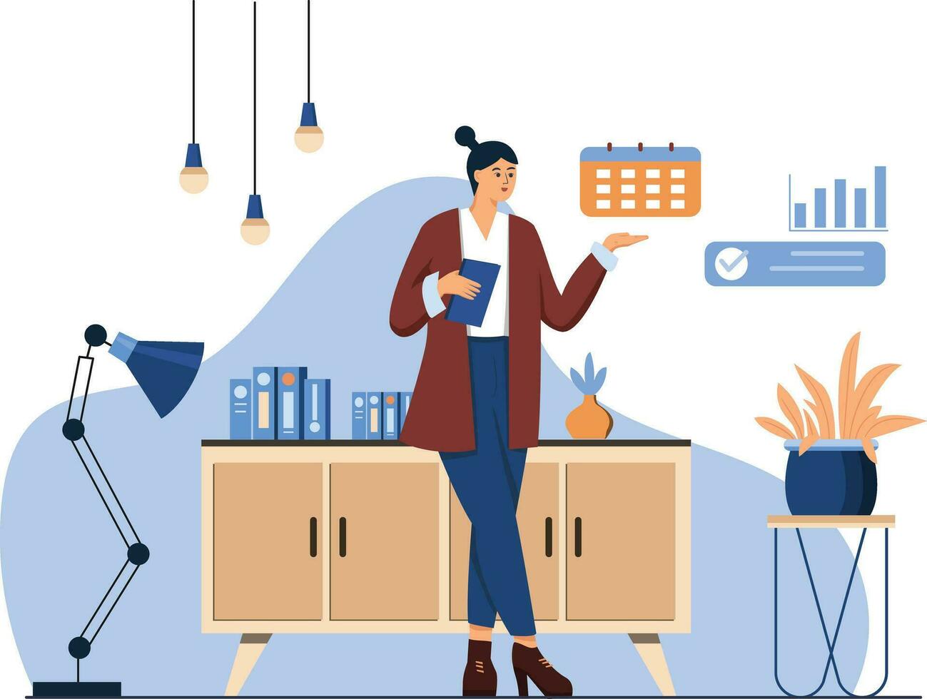 Business Plan Vector Illustration Flat