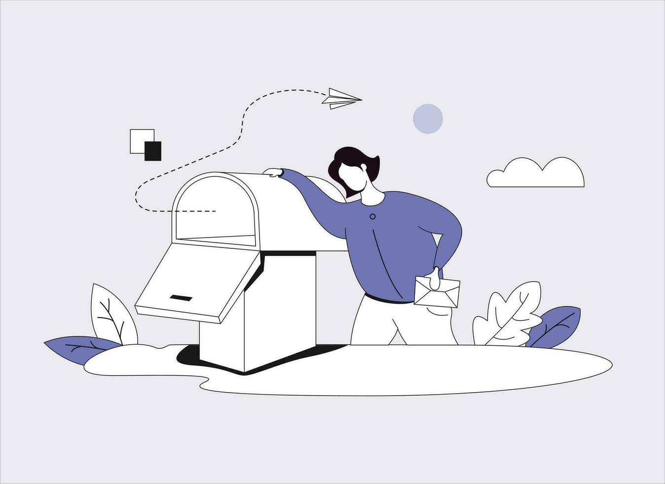 Send Mail, Shopping concept illustrations vector