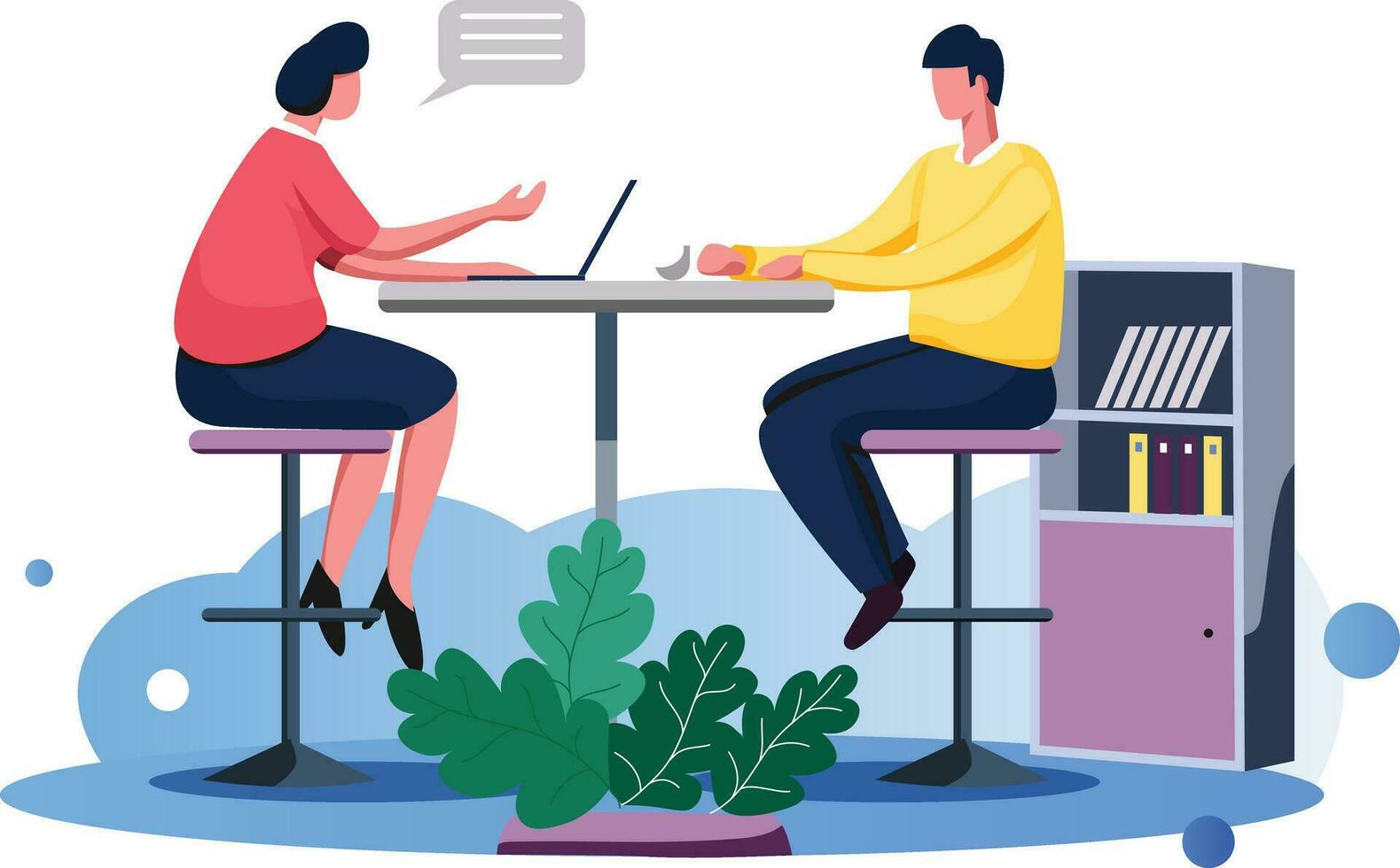 Business talk, Flat vector illustration