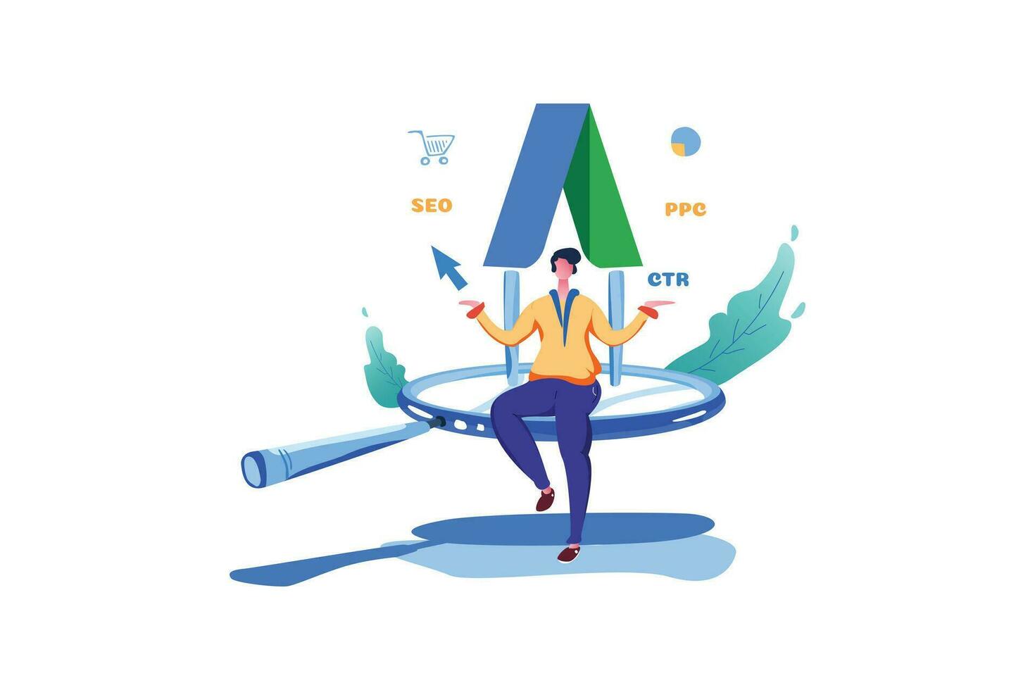 Google Adwords Marketing vector