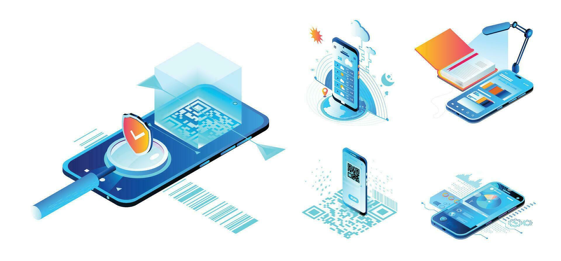 Isometric APP, Technology vector illustration