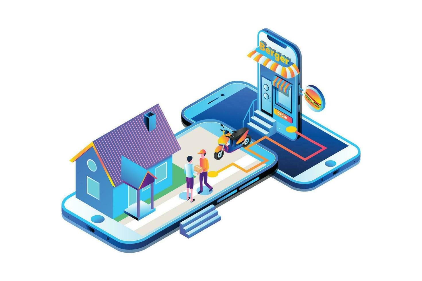 Delivery Services Isometric vector