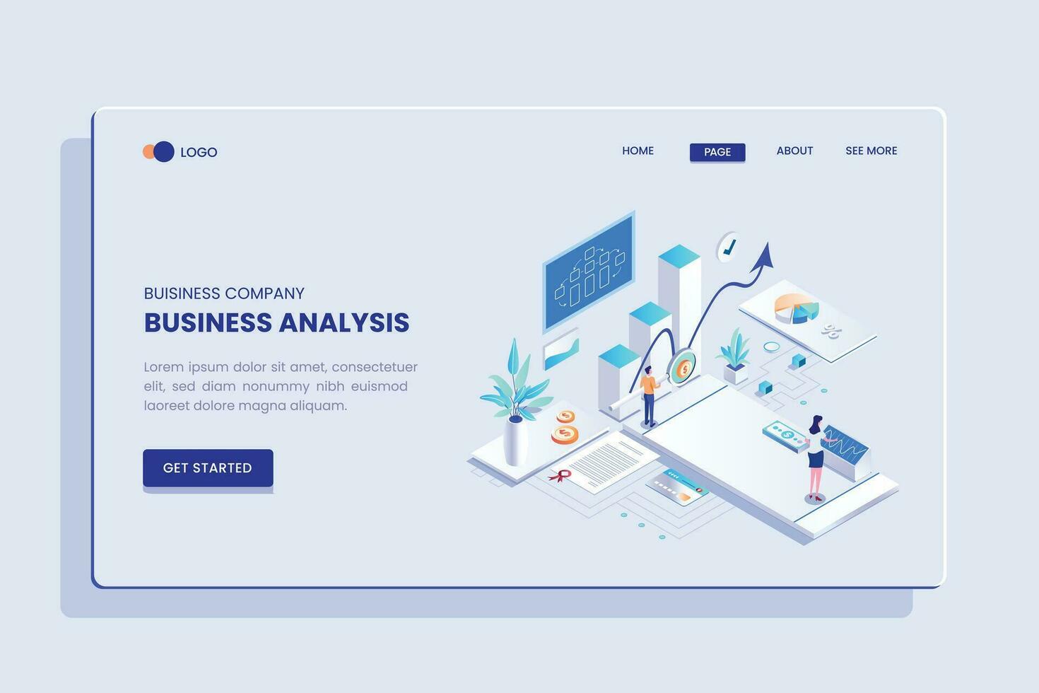 Business Strategy Isometric Vector Concept