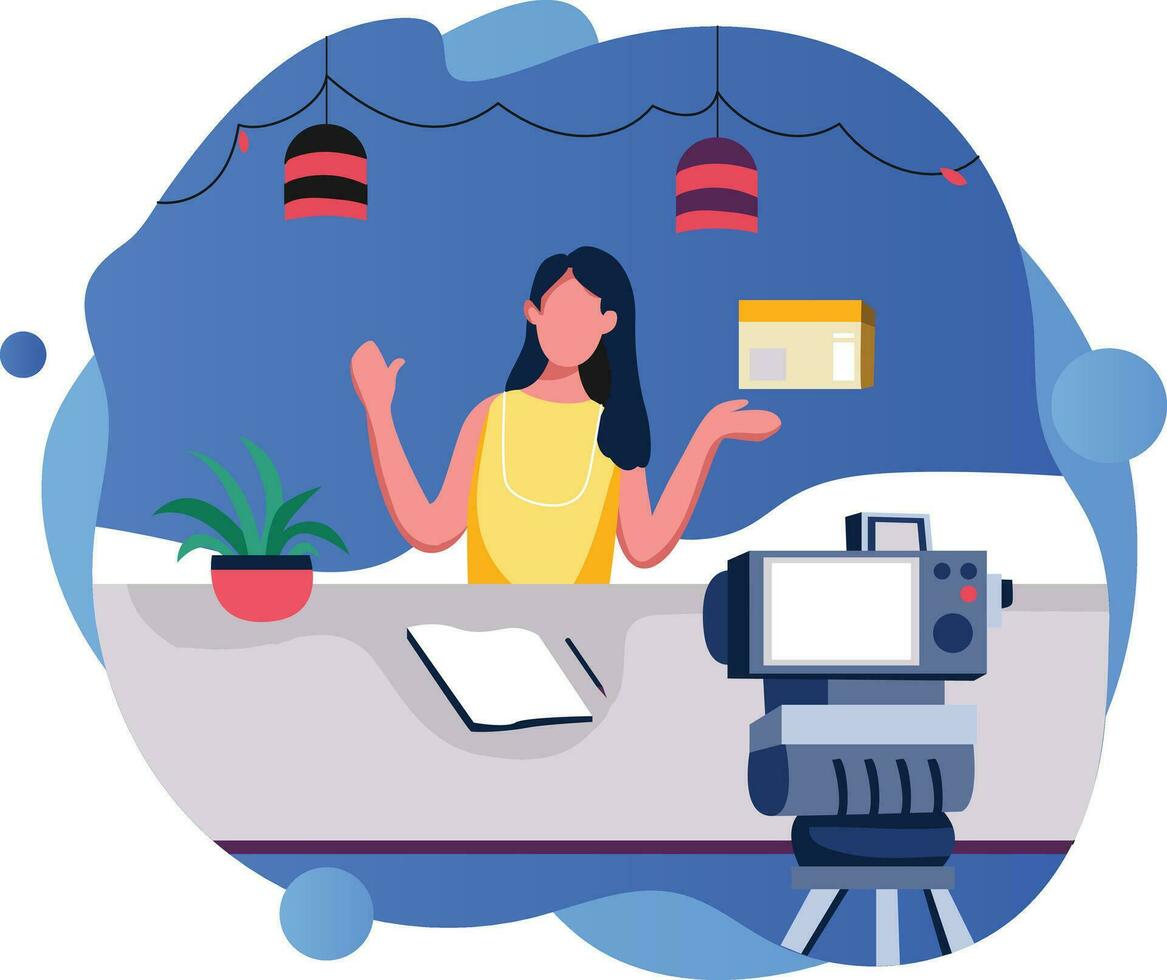 Online customer communication, Flat vector illustration