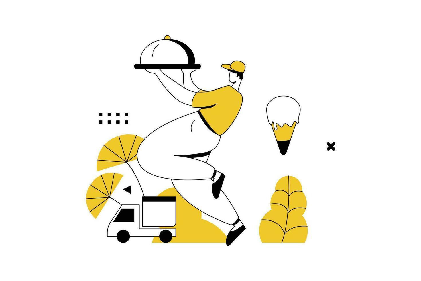 Restaurant Staff Food Vectors Illustration Flat Line 32471566 Vector restaurant-staff-food-vectors-illustration-flat-line-32471566-vector