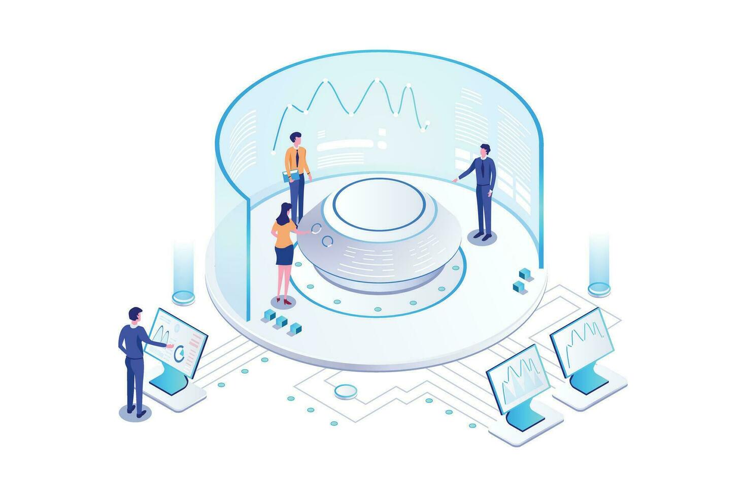 Trade Business Isometric vector