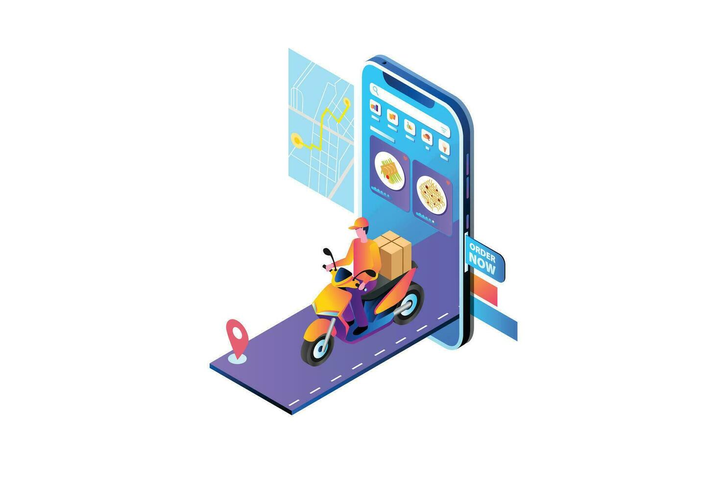 App Delivery Services Isometric vector