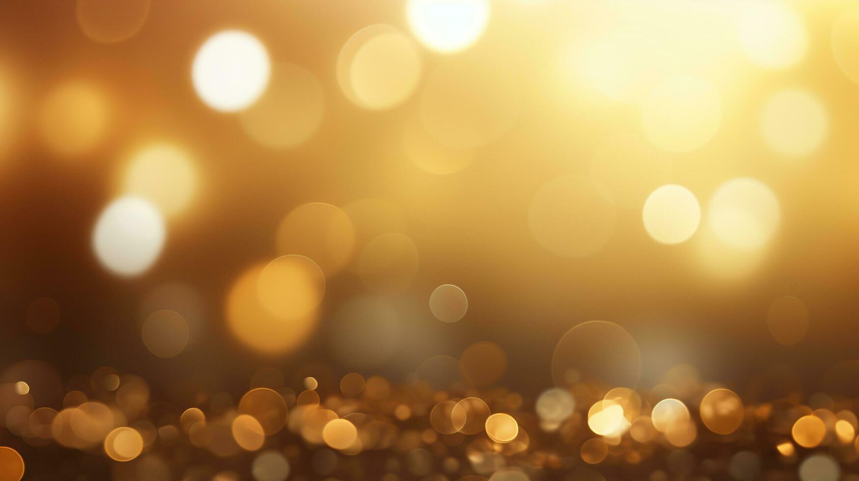 Golden bokeh background, AI Generative photo