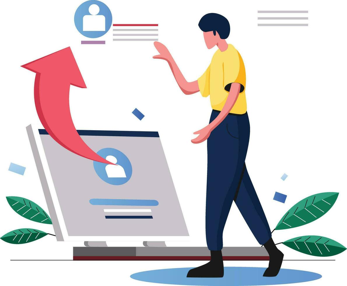 Customer information, Flat vector illustration