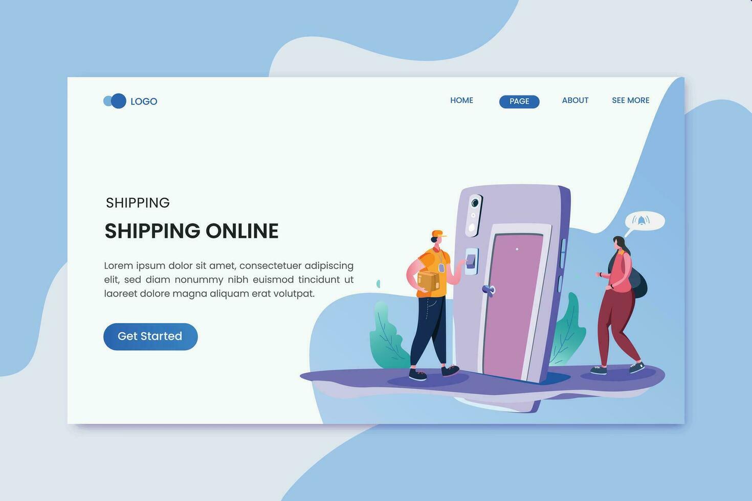 Delivery Services - Header Landing Page vector