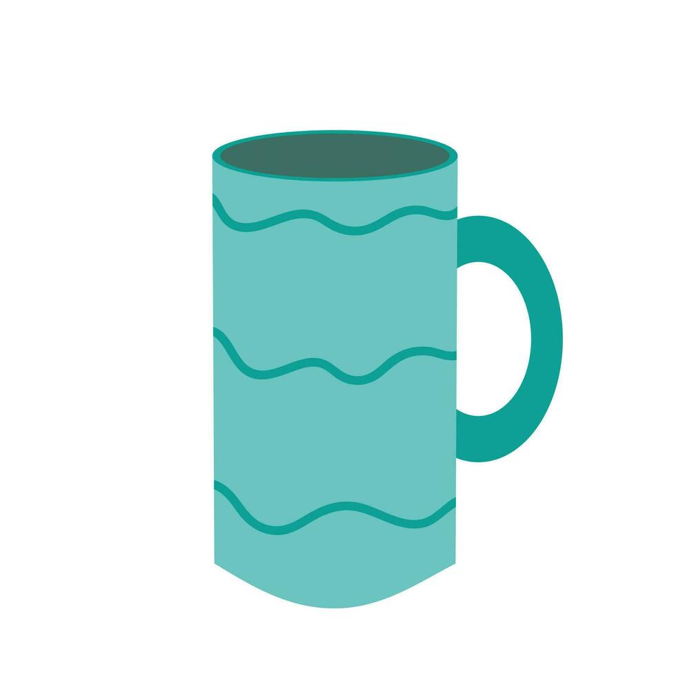 Vector ceramic cup flat style illustration