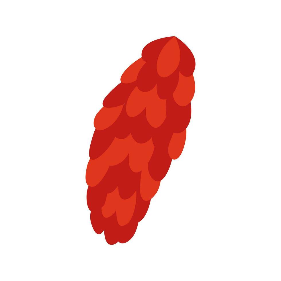 Vector pine cone flat illustration