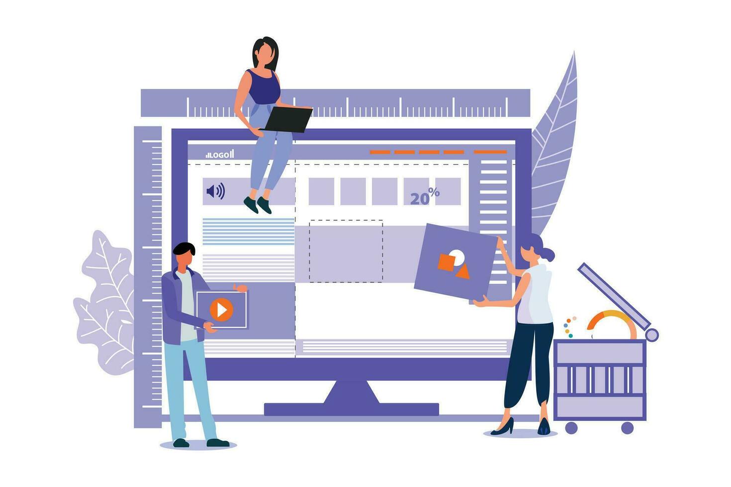 Website Design Marketing vector