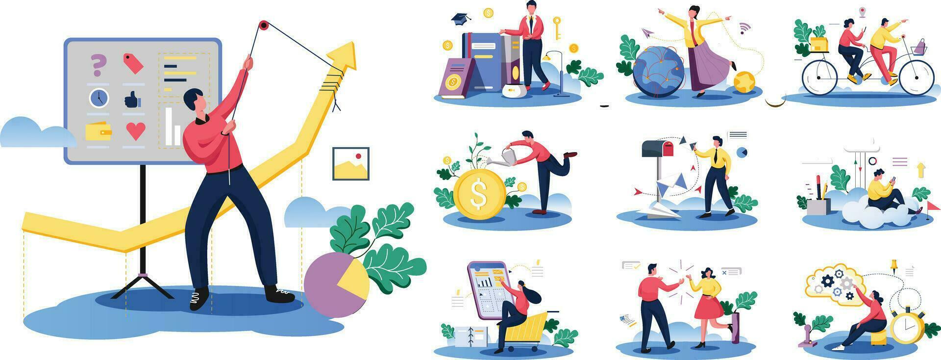 Business Marketing, Flat vector illustration