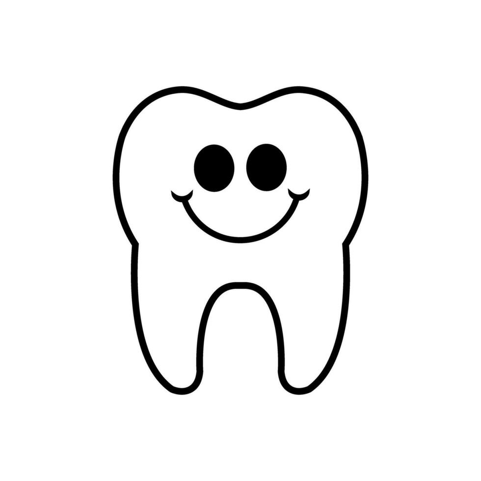 Tooth icon vector. Tooth Fairy illustration sign. Funny tooth symbol or logo. vector