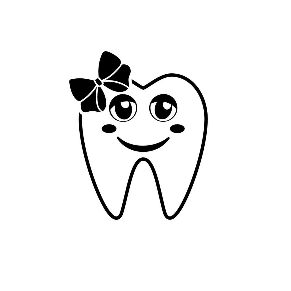 Tooth icon vector. Tooth Fairy illustration sign. Funny tooth symbol or logo. vector