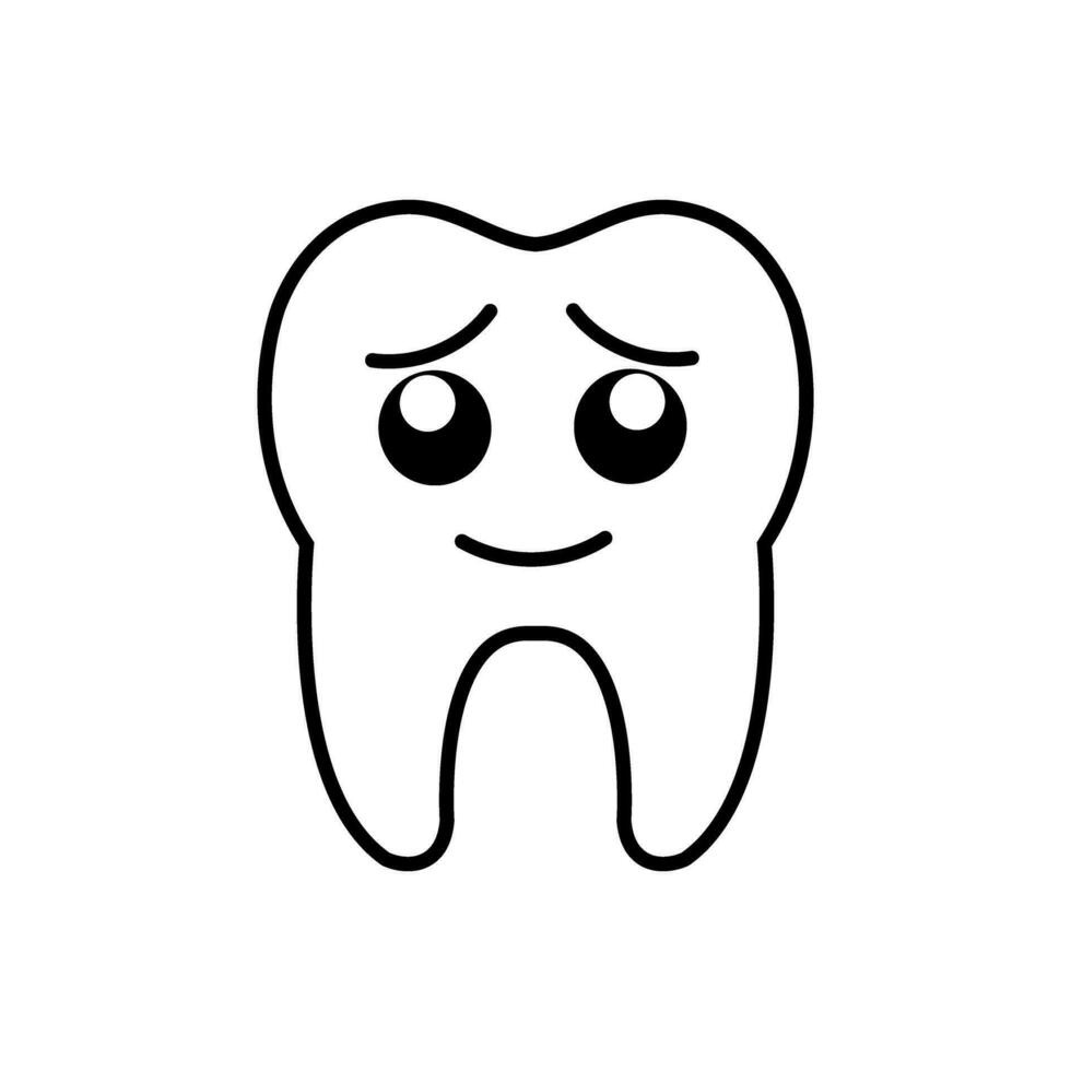 Tooth icon vector. Tooth Fairy illustration sign. Funny tooth symbol or logo. vector