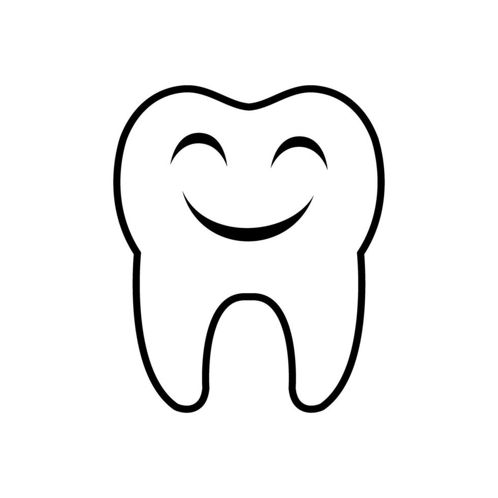 Tooth icon vector. Tooth Fairy illustration sign. Funny tooth symbol or logo. vector