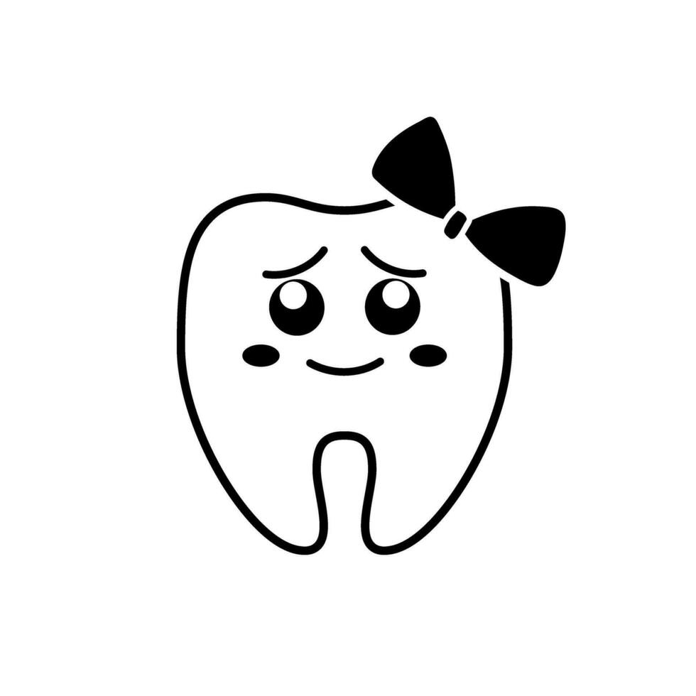 Tooth icon vector. Tooth Fairy illustration sign. Funny tooth symbol or logo. vector