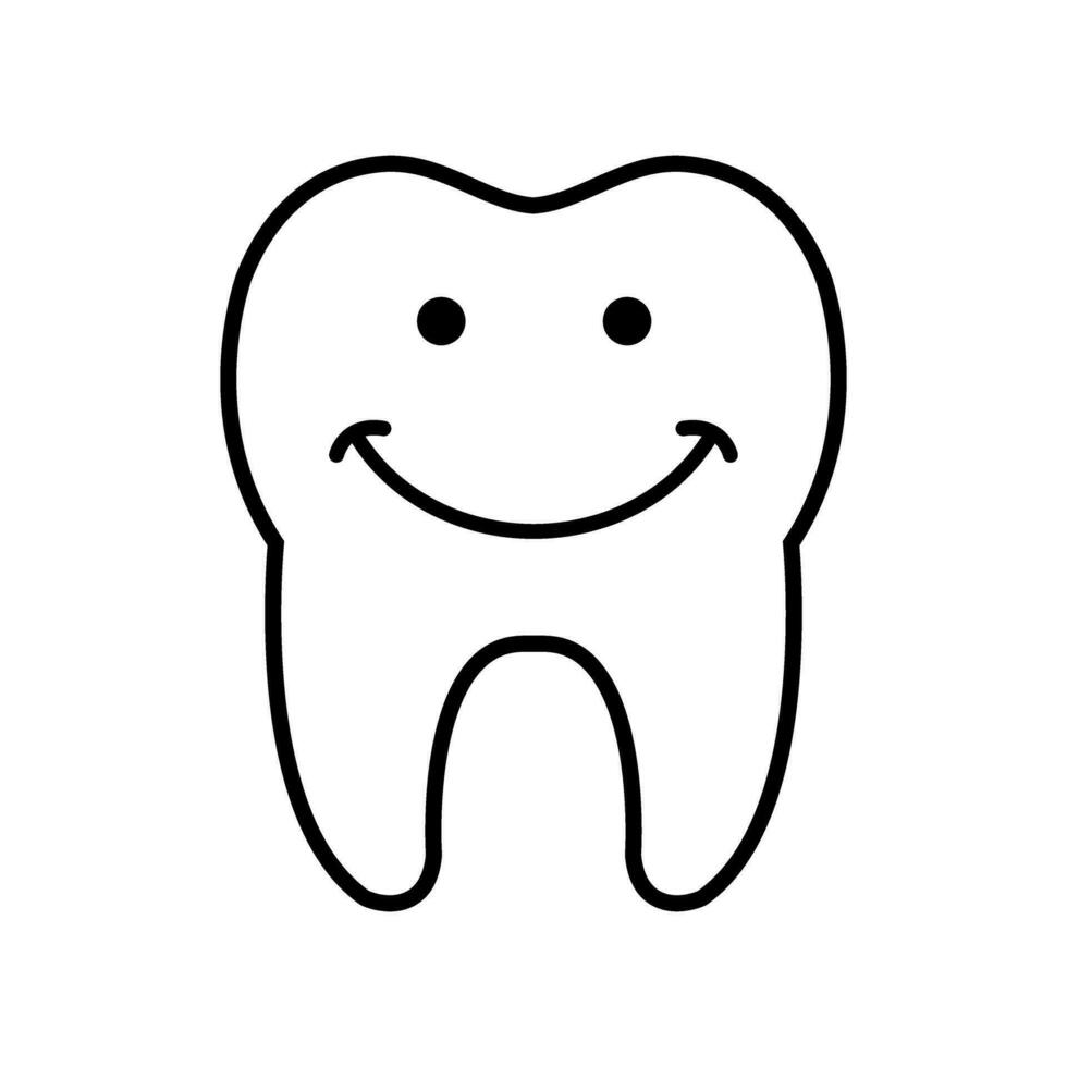 Tooth icon vector. Tooth Fairy illustration sign. Funny tooth symbol or logo. vector