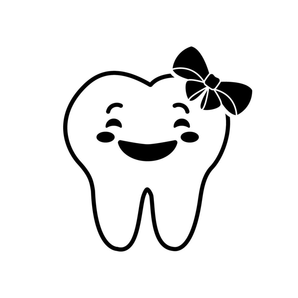 Tooth icon vector. Tooth Fairy illustration sign. Funny tooth symbol or logo. vector