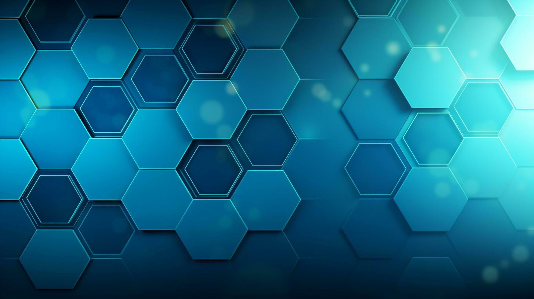 Medical background with hexagons pattern, Geometric technology background, AI Generative photo