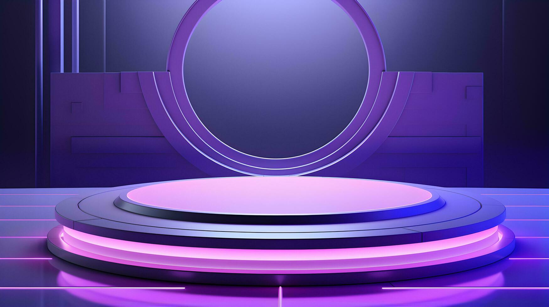 Products display podium background, geometric platform, AI generative photo