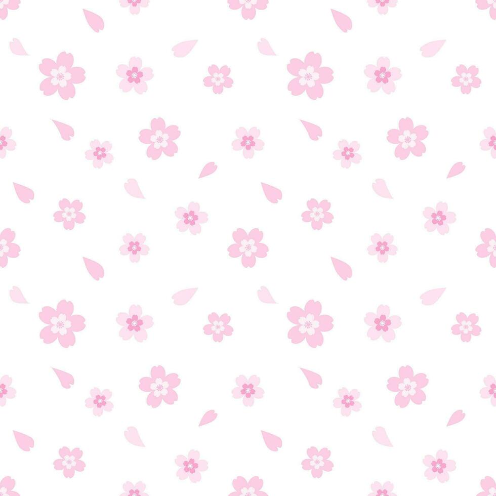 sin costura modelo de sakura flores, Cereza flores, floral antecedentes en rosado vector