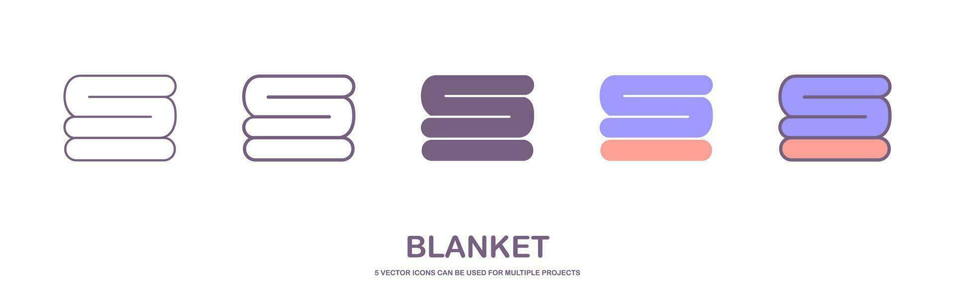 Set of blanket icon vector. bed sheet icon. Simple, flat, outline. icon sheet. vector