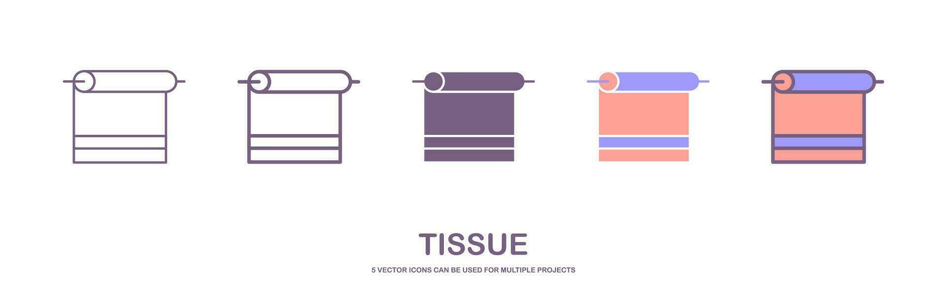 Set of kitchen towel icon. duster, wiper, tea cloth. icon isolated on blue background vector
