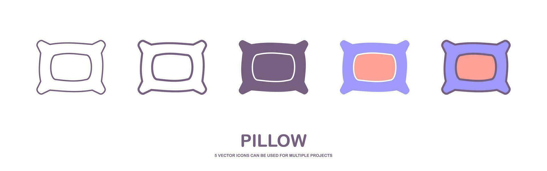 pillow logo icon designs vector. set icon of pillow. sign vector illustration icon sheet