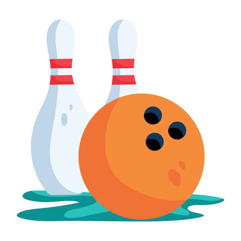 juego de bolos de moda vector