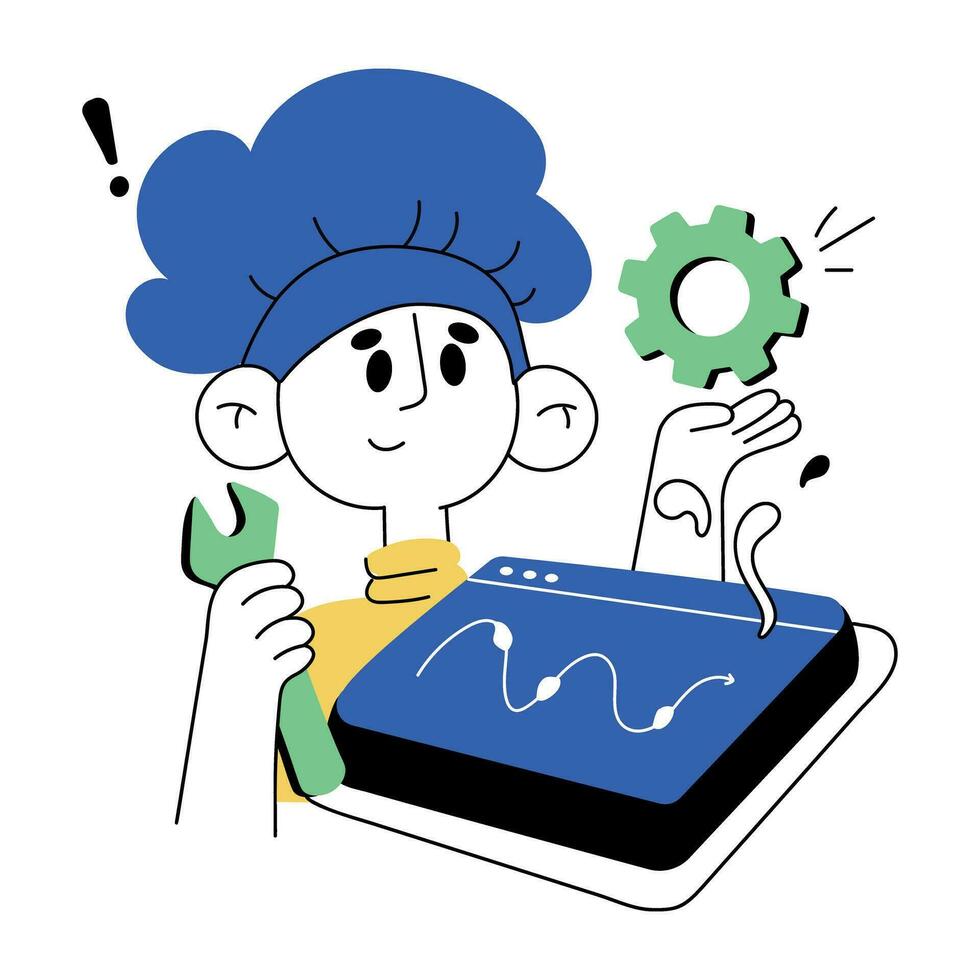 Trendy Website Maintenance vector