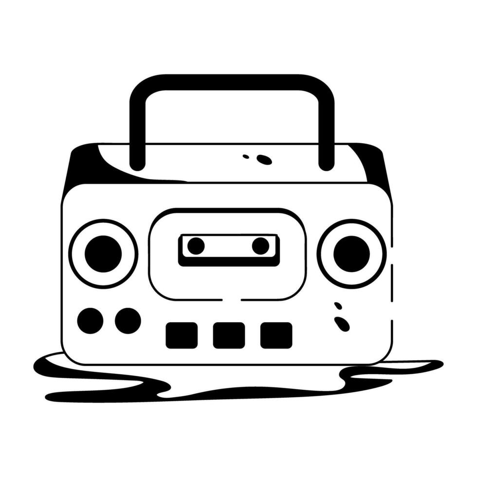 Trendy Cassette Player vector
