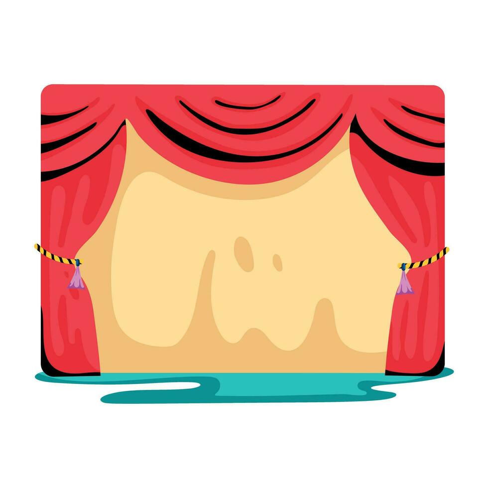 Trendy Stage Curtains vector