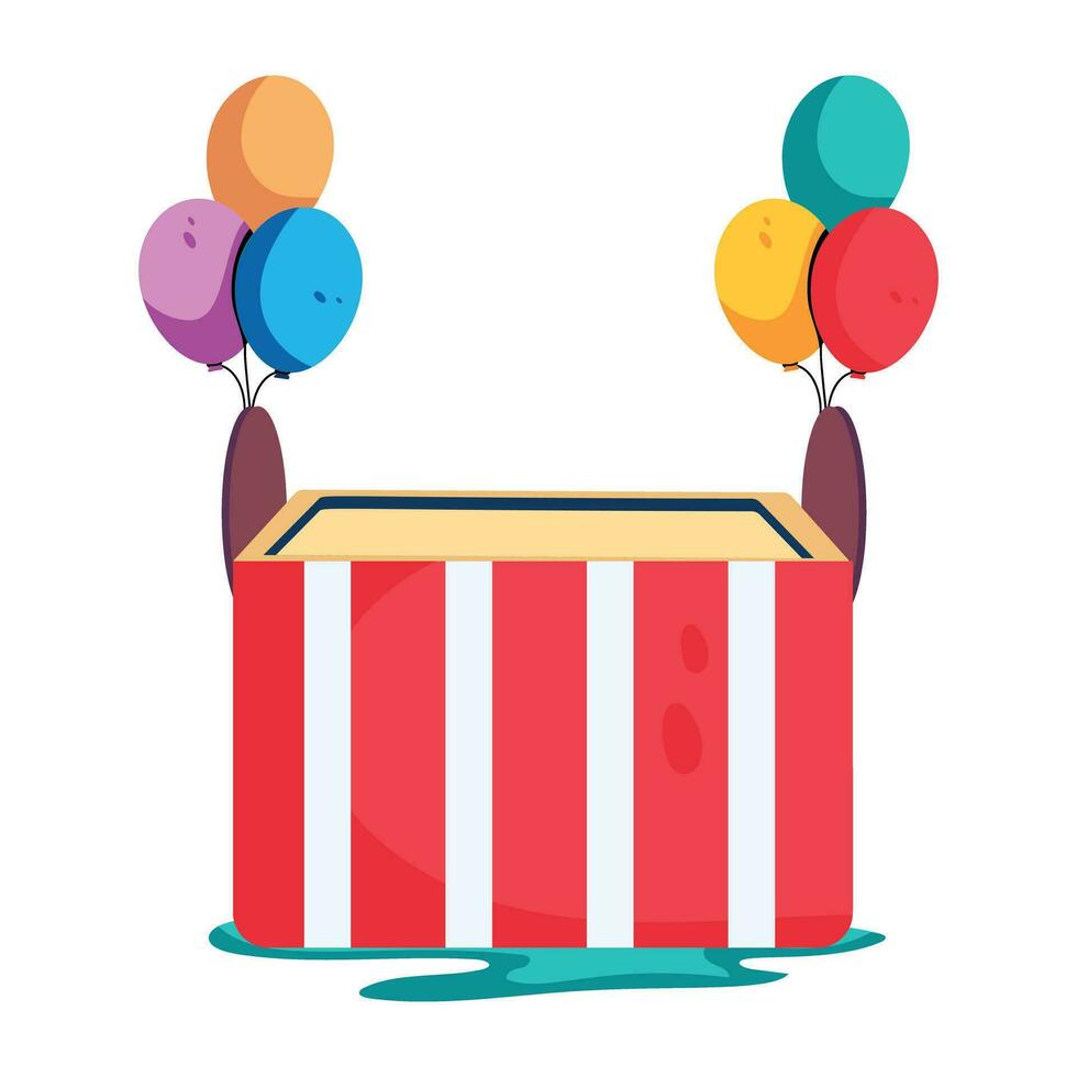 Trendy Balloon Cart vector